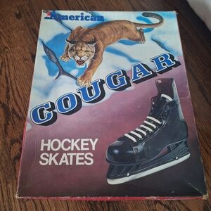 Vintage Mens American Cougar Hockey Skates Size 9. Style 448.